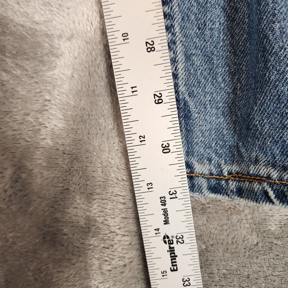 Vintage Levi's Jeans 505 Men's 34X31 (Tag 36X32) Blue Regular Straight Cotton - Picture 4 of 14